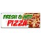 Signmission FRESH & HOT PIZZA BANNER SIGN by the slice whole pie pepperoni sausage B-Fresh & Hot Pizza - alternate 1